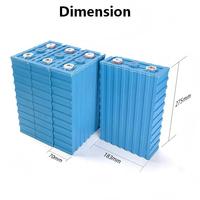 Cellule de batterie LiFePO4 3,2 V 3500 cycles 200 Ah avec coque en plastique ignifuge et fentes de refroidissement pour système de stockage d'énergie domestique HESS
