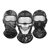 Masque d'Halloween en maille imprimée crâne respirant drôle et tendance personnalisé à la mode évacuant l'humidité à séchage rapide
