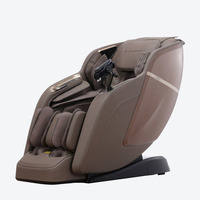 Fauteuil de massage complet haut de gamme avec rouleaux pour les mollets, charge sans fil, ions négatifs, commande vocale, massage par airbag, écran LCD 7 pouces