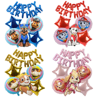 Ballons en aluminium Happy Birthday et Chien de Patrouille pour la décoration de fête d'anniversaire des enfants