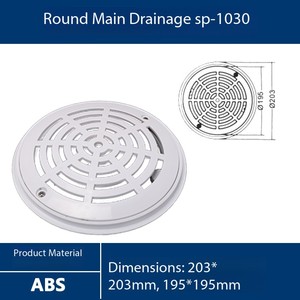 JYYC SP-1030 - <span class=keywords><strong>Cubierta</strong></span> de Drenaje <span class=keywords><strong>Circular</strong></span> de ABS para Piscinas de Hormigón, Salida de Drenaje Integrada para Piscinas, Accesorios de Drenaje, Venta al por Mayor de Fábrica - Product Image 6