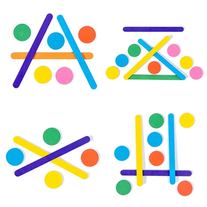 Rompecabezas Montessori para niños, juego de rompecabezas 3D de madera, palo Tangram, forma de anillo geométrico, juguetes educativos para niños pequeños - Product Image 6