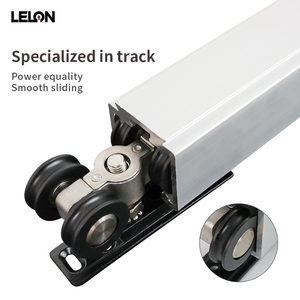 Nhiệm vụ nặng nề mang 120kg đôi cách đệm van điều tiết ròng rọc cửa trượt con lăn đường sắt Kit cho cửa gỗ theo dõi con lăn - Product Image 5