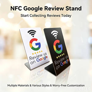 Support de présentation sans contact pour cartes cadeaux <span class=keywords><strong>Google</strong></span> <span class=keywords><strong>Play</strong></span> et avis <span class=keywords><strong>Google</strong></span>, avec code QR personnalisé et puce NFC - Product Image 6