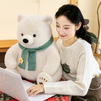 Boneka Beruang Kutub Tenggelam Mia Wholesale Plush, Boneka Teddy Bear, Mainan Hewan Isi Dakron, Logo Dapat Disesuaikan untuk Hadiah Anak-Anak