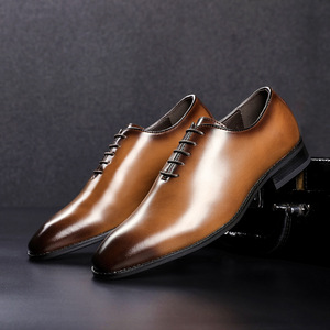 Chaussures pour hommes antidérapantes en cuir, décontractées, pour le travail, avec semelle en caoutchouc, confortables, sûres pour la marche, pour le bureau, usage quotidien - Product Image 4