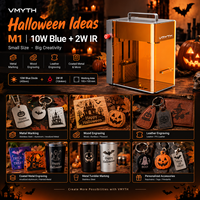Graveur Laser de Décoration d'Halloween 2W IR 10W Diode pour Citrouille, Fantôme, Château en Bois, Maison Hantée, Scène de Fête, Cadeaux pour Enfants