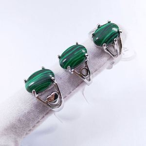 Factory Price <b>Cheap</b> Stone <b>Rings</b> Mixed Styles Green Synthetic Malachite <b>Ring</b> Women Silver Alloy <b>Rings</b> Jewelry Gift Stall Good - Product Image 5
