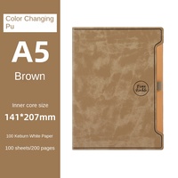 Cuaderno de Tapa Dura A5, Diario Personalizado, Cuaderno de Cuero PU Grueso Cosido, Libreta de Colores Personalizados, Libro de Negocios, Creativo, para Estudiantes