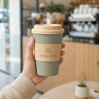 Gobelets en papier écologiques à double paroi avec couvercles, logo en feuille d'or pour boissons chaudes, café, thé, café à emporter, vente en gros