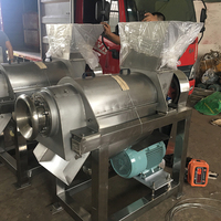 Industriële fruit- en groentepers met pomp, 304 roestvrijstalen sapcentrifuge, verwerkingsmachine, capaciteit 500-3000 kg/uur