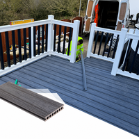 Planches de terrasse en WPC, revêtement de sol extérieur antidérapant, surface lisse, facile à nettoyer, anti-rayures, utilisation en cour