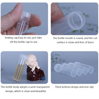 Emballage en tube plastique, utilisation chimique PP, tube à essai en plastique de 7 ml et 5 ml avec bouchons