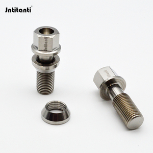 Jntitanti Boulon de roue oscillant PCD en alliage de titane haute Performance M12x1.5 28mm Siège conique flottant pour Land Cruiser Gr.5 - Product Image 5