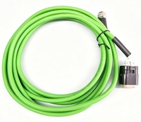 Câble Yongshun Industrial Green CAT6a en cuivre étamé 1*1,5 mm, isolation PVC, connecteur automobile femelle M12 12 broches, IP68