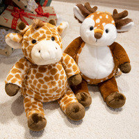 Sacs à dos en peluche personnalisés fabriqués en Chine pour enfants, personnages de dessins animés : éléphant, girafe, lapin, lion, mouton, paresseux
