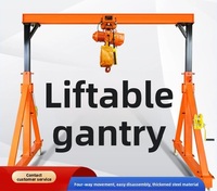 Grue portique 1T 2T 3T 5 tonnes, petit palan de levage mobile, grue de levage électrique manuelle poussée à la main avec portée personnalisable