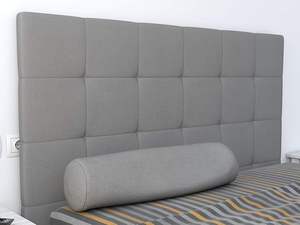 Cabecera de <span class=keywords><strong>Cama</strong></span> Moderna Tapizada de Calidad con Funda Extraíble de Piel Sintética, Antimanchas, Acolchada, con Marco de Madera, 200x70cm, Gris - Product Image 4