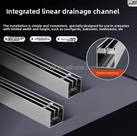Caniveau de drainage en acier inoxydable pour eaux pluviales, système de protection de trottoir et de surface, hydroponie