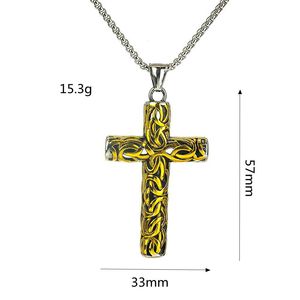 Retro Men's Stainless Steel <b>Cross</b> Pendant Necklace Geometric Design Gift Jewelry - Product Image 5