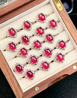 Bagues unisexes tendance vintage en argent sterling 925 plaqué, avec pierre de guérison en cristal et rubis étoilé naturel de haute qualité