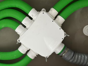 Caja de Distribución de Aire ABS de 110/150 mm para Sistema HVAC, Ventilación de Acero Inoxidable para Diversas Aplicaciones - Product Image 1