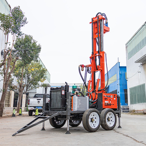 Giàn Khoan giếng nước hoàn toàn tự động với BƠM BÙN tiêu thụ nhiên liệu thấp nhỏ gọn 200m bánh nước giếng khoan Giàn Khoan - Product Image 1