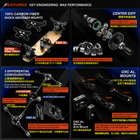 HNR H9804SR Voiture RC Brushless 1/10 4x4 pour Course sur Route et Drift, avec ESC, Haute Vitesse, Télécommandée, Expert en Résine et Métal, Prête à Rouler (RTR)