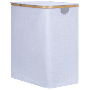 Laundry Basket Oxford Cloth Rectangle With Lid Clothing Organizer For Bathroom Standing Type Detachable - Product Image 3