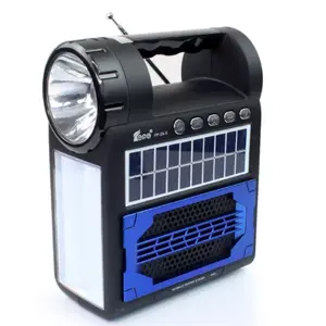 Fp25-S Solar Light Powered Amping Amfm 3 Band Radio With Mp3 Usb Smart Card External Solar Panel 50W Torch