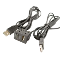 Cable de Extensión USB Tipo-C para Montaje en el Tablero, Adaptador de Panel de Coche de Doble Puerto, Sistema de Infoentretenimiento Multimedia de Audio, 1.5M IP65, Impresora
