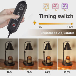 Lámpara Calentadora de Velas de Madera, Adornos <span class=keywords><strong>para</strong></span> el Hogar, Calentador de <span class=keywords><strong>Cera</strong></span> Eléctrico Multifuncional, Luz Regulable, Lámparas de Noche <span class=keywords><strong>para</strong></span> el Hogar, Regalos - Product Image 3