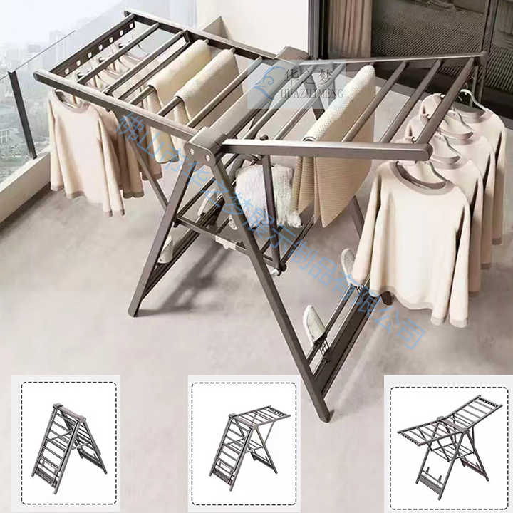 Aluminum Folding Butterfly Shape Clothes Drying Display Rack Outdoor ...