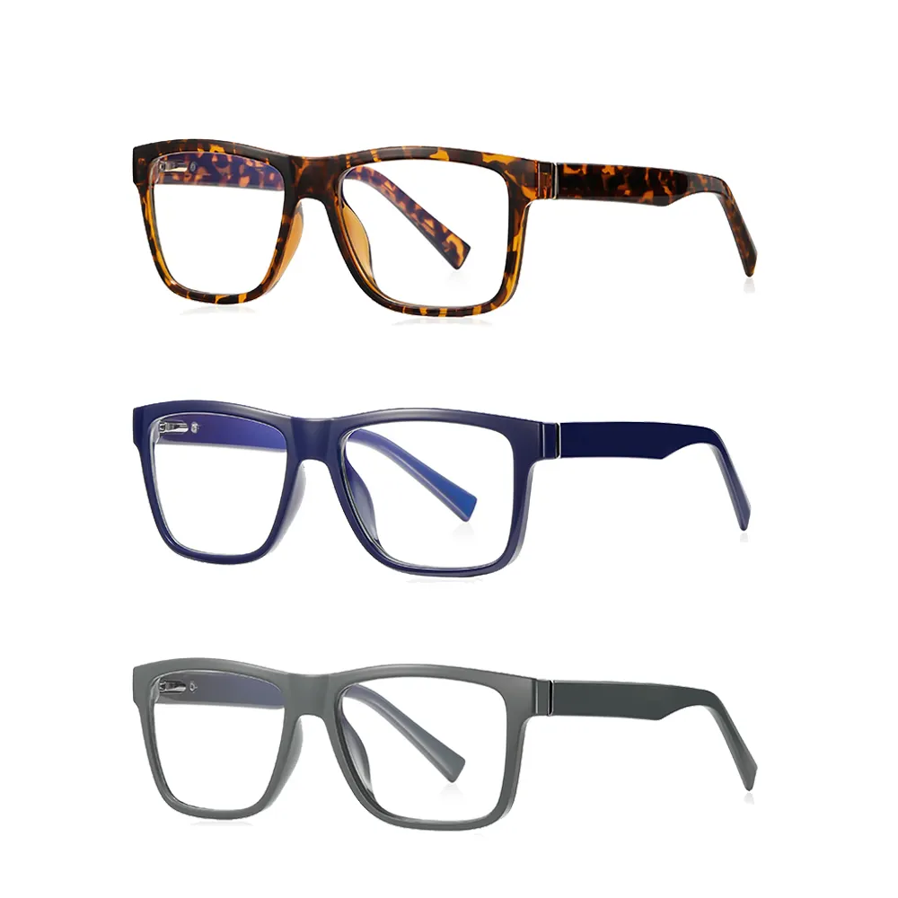 Классические мужские очки с защитой от синего света, 2100 очки С опциональной черной оправой TR90, Плоские линзы, Рогатка, оправа, очки