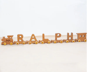 <span class=keywords><strong>Tren</strong></span> de Madera Personalizado, Juego de <span class=keywords><strong>Tren</strong></span> de Madera, Juguetes de Madera para Niños Pequeños, Juguetes Sensoriales para Niños, Regalos Personalizados para Niños - Product Image 6