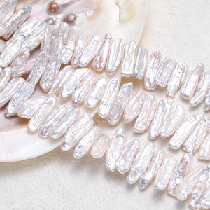 Perlas Naturales de Agua Dulce y Cuentas de Pipa Barrocas Coloridas de Forma Irregular, Accesorios de Joyería DIY, Cuentas Sueltas - Blanco Rosa - Product Image 4