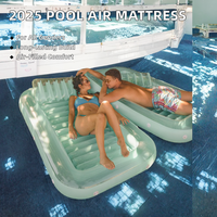 Matelas Gonflable d'Extérieur 2025 pour Piscine, Bain de Soleil, Baignoire Flottante, Chaise Longue en PVC, Capacité 100-500kg, Équipement de Divertissement Aquatique LA