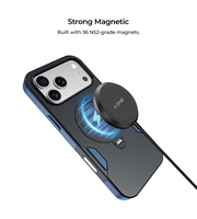 Coque de téléphone magnétique X.ONE Armor pour iPhone 17 18 Pro Max, anti-chute de qualité militaire avec protection intégrale 360 cachée °   Housse de protection pour béquille