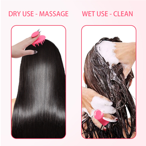 Cepillo de Silicona Suave Portátil Rosa de Última Generación para Masaje del Cuero Cabelludo y Champú, Cepillo Redondo Autolimpiante para el Cabello - Product Image 3