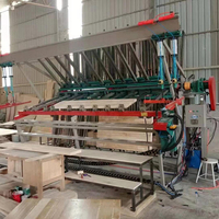 Machine à emboîter le bois massif à 14 rangées avec pince hydraulique et composatrice de bois rotative pneumatique