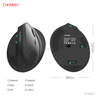 Earldom Mouse Vertikal Ergonomis Kanan Nirkabel Optik USB 2.4G Berkualitas Tinggi Bekas Terlaris untuk Komputer
