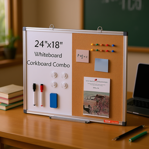 Tableau blanc et tableau en liège Vevor, 24x18 pouces, cadre en aluminium, pour usage domestique et scolaire - Product Image 2