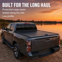 Couverture de benne de pick-up, couverture de benne enroulable, surface noire texturée, sangles de fixation, imperméable, OEM