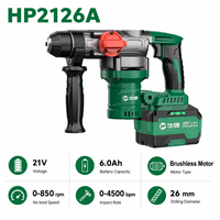 Marteau perforateur rotatif sans fil sans balais de marque, batterie au lithium rechargeable, outil électrique multifonctionnel de qualité industrielle