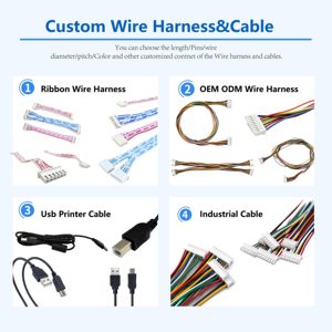 Snelle verzending 10cm-300cm op maat gemaakte lengte koperen PVC platte lintkabel 2468 kabelboom voor motorfiets & auto met adapter - Product Image 3