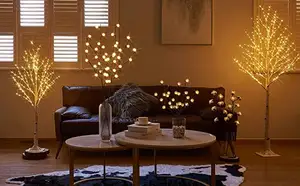 Đèn Cổ Tích Đèn LED 4 Ft 200 Cây Bạch Dương Cho Trang Trí Trong Nhà Ngoài Trời Nhà Ngày Lễ Đèn Led Giáng Sinh