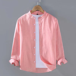 Nouvelle Chemise Décontractée <span class=keywords><strong>Homme</strong></span> 2025 en Coton et Lin à <span class=keywords><strong>Col</strong></span> Rabattu Manches Longues Multicolore Réversible pour l'Été, Idéale pour le Quotidien, la Plage et le Bureau - Product Image 5