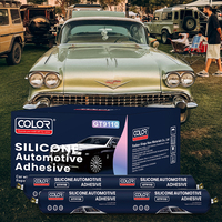Adhésif automobile 100 % silicone à faible teneur en COV, écologique, pour le collage de pare-brise automobile, la construction, l'emballage, le travail du bois, séchage rapide