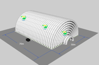 Structure de hangar AirDome, tente d'avion en PVC pour stationnement extérieur, à louer