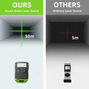 Mesureur laser multifonctionnel 3 en 1, précision de 2mm, plage de mesure de 120m, angle de 90 degrés, télémètre à ligne croisée - Product Image 3